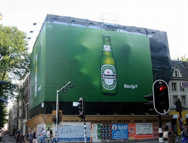 بیلبورد سه بعدی Heineken